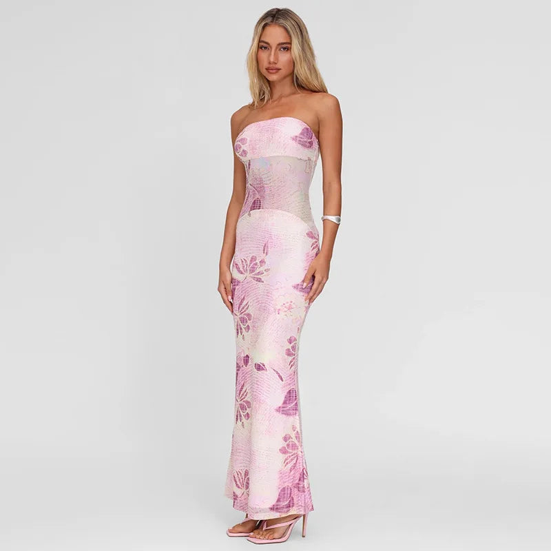 Strapless Flowers Dress