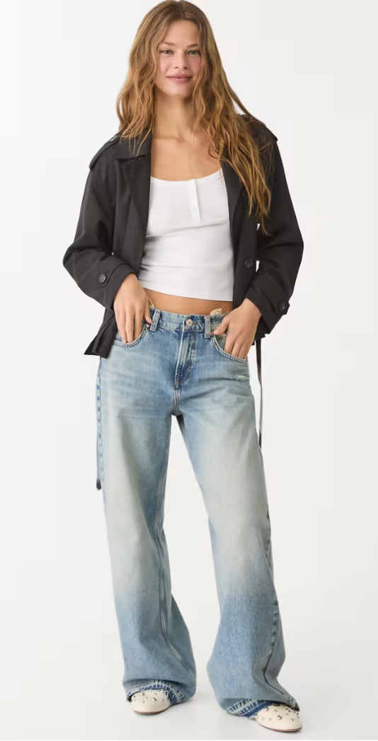 Cropped Navy blazer
