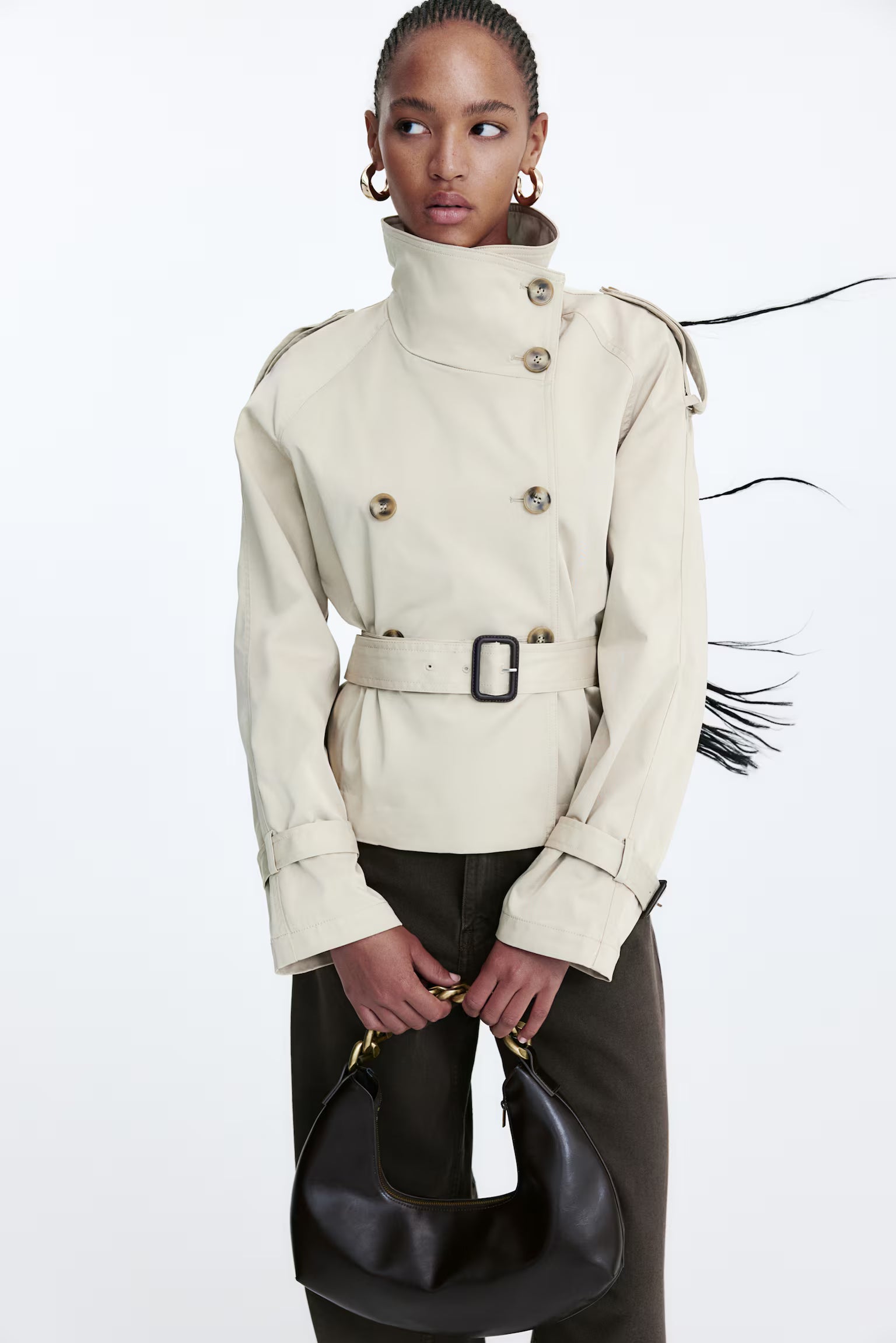Maravine Cropped Trenchcoat