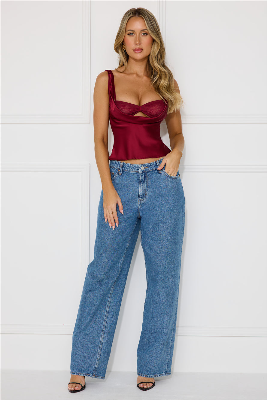 Delilah Top Burgundy