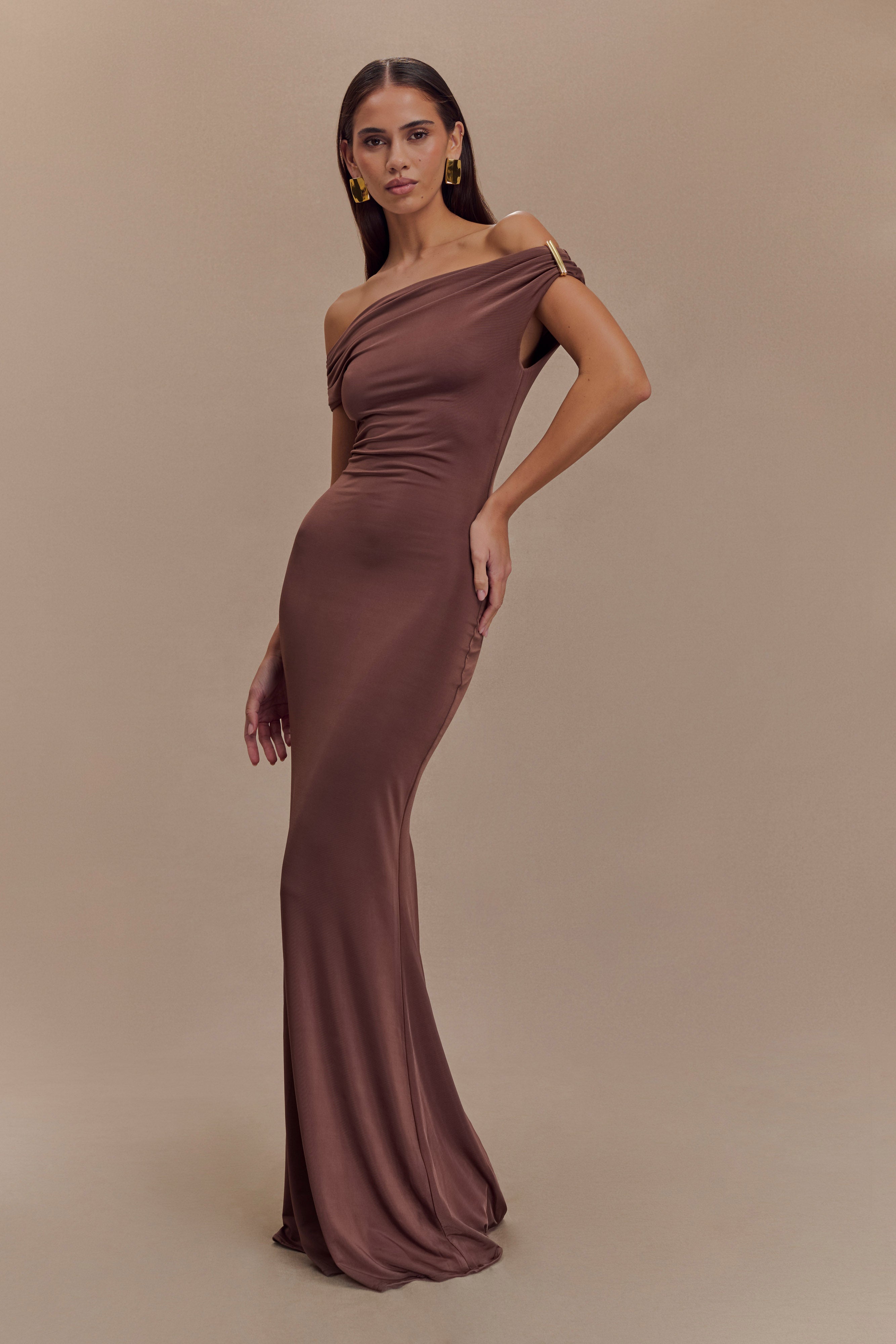 Sleek Chocolate Dress