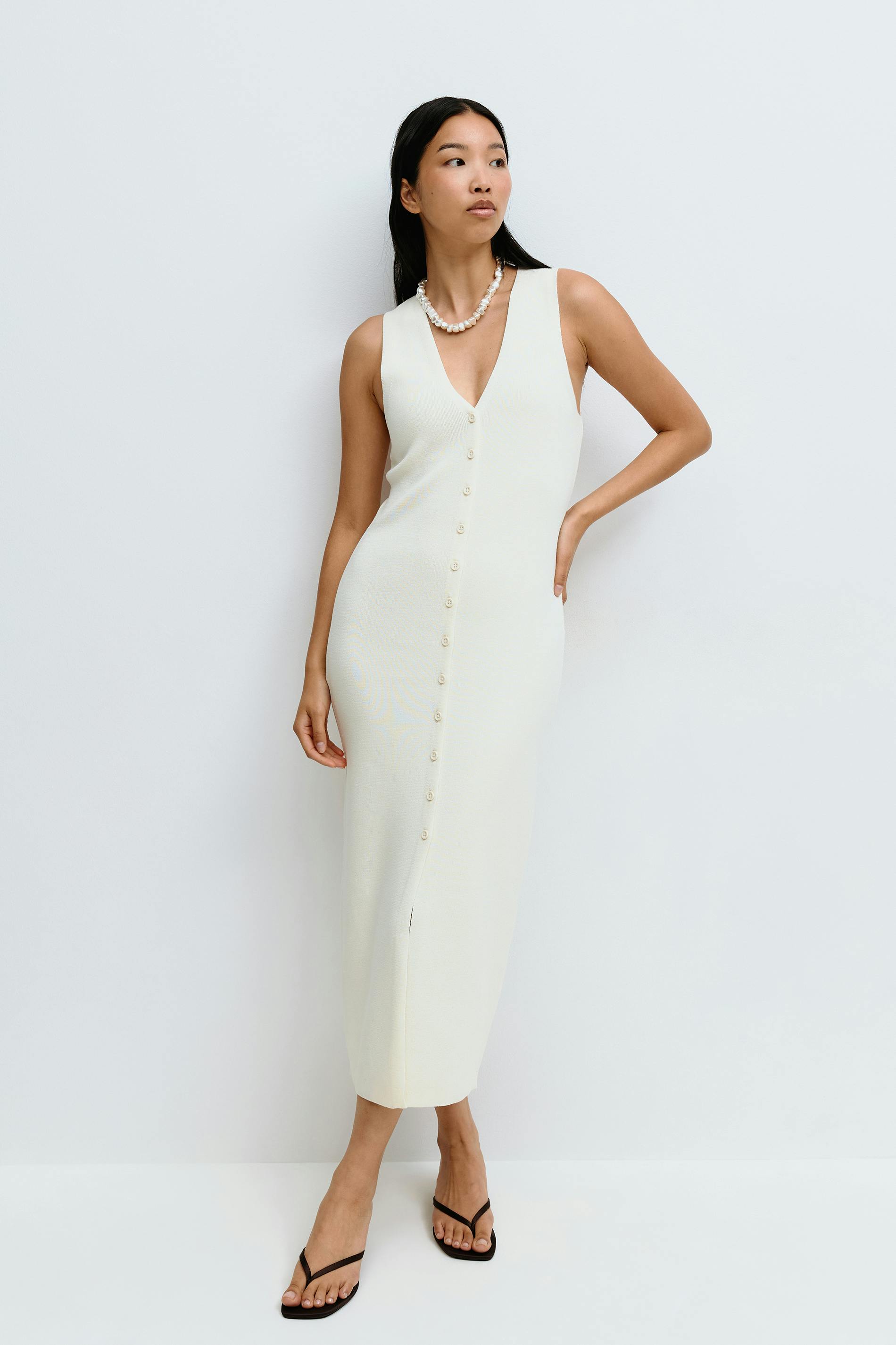 Sleeveless Knit Midi Dress