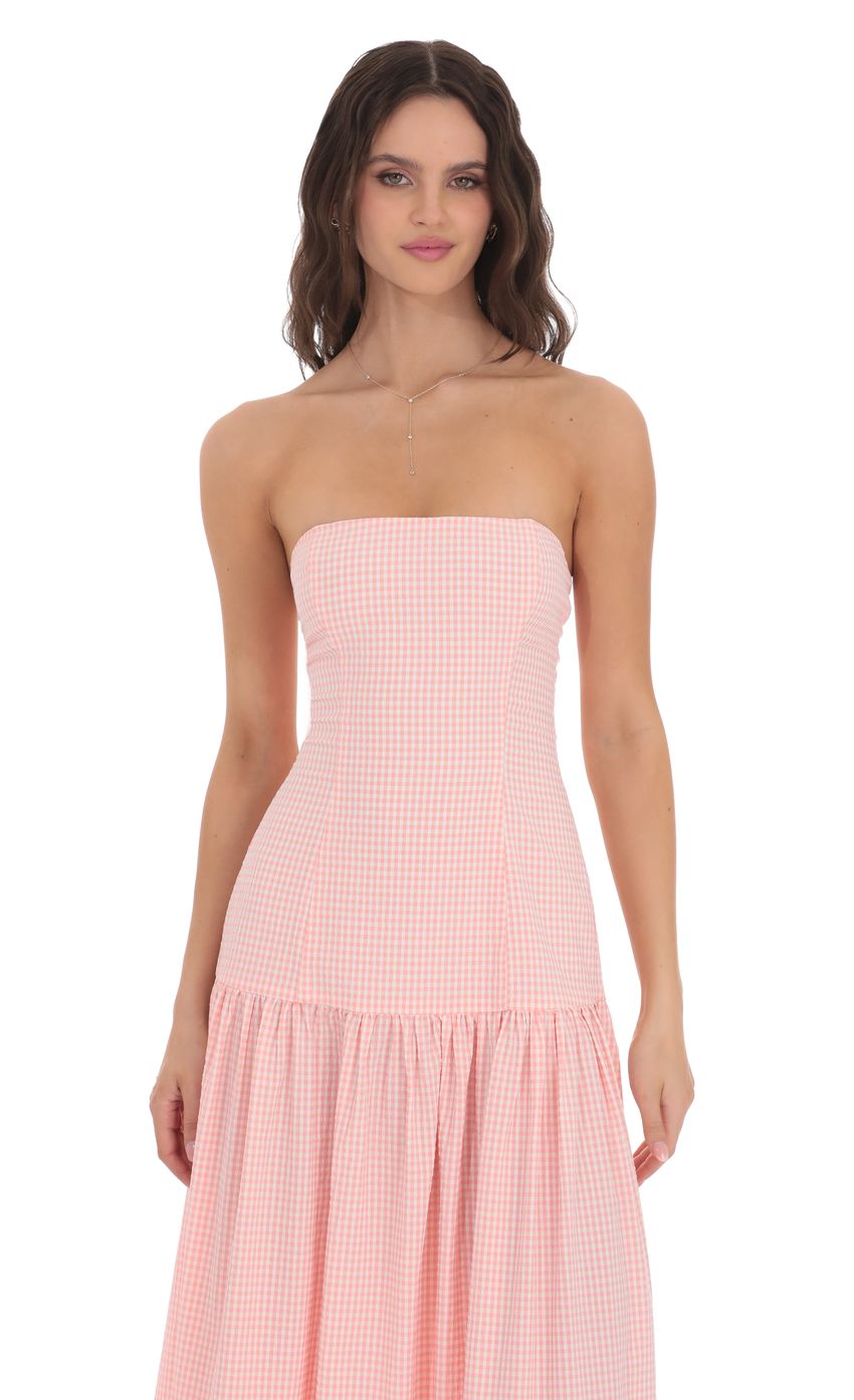 Blush Breeze Strapless Maxi Dress