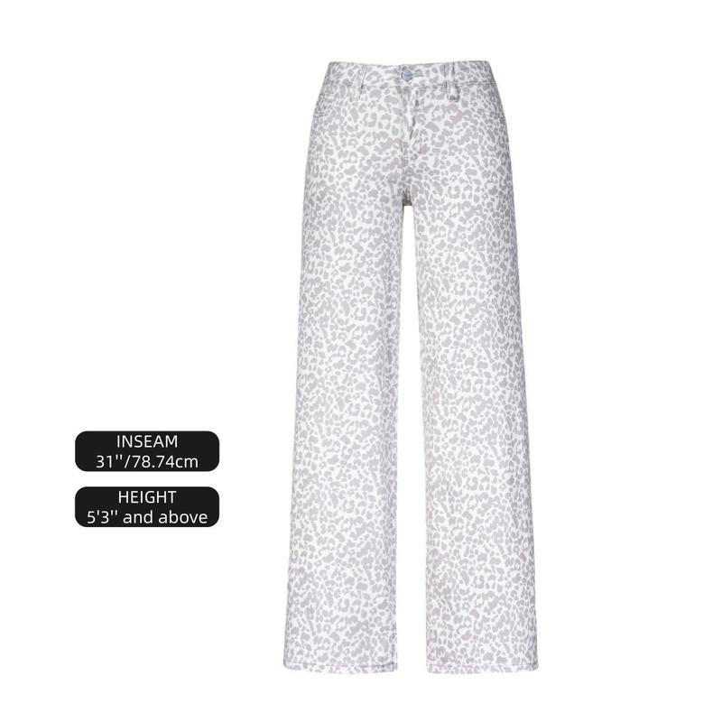 Stretchy Wide-Leg Baggy Jeans for Women