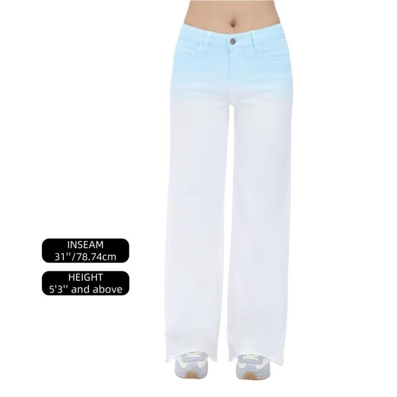 Stretchy Wide-Leg Baggy Jeans for Women