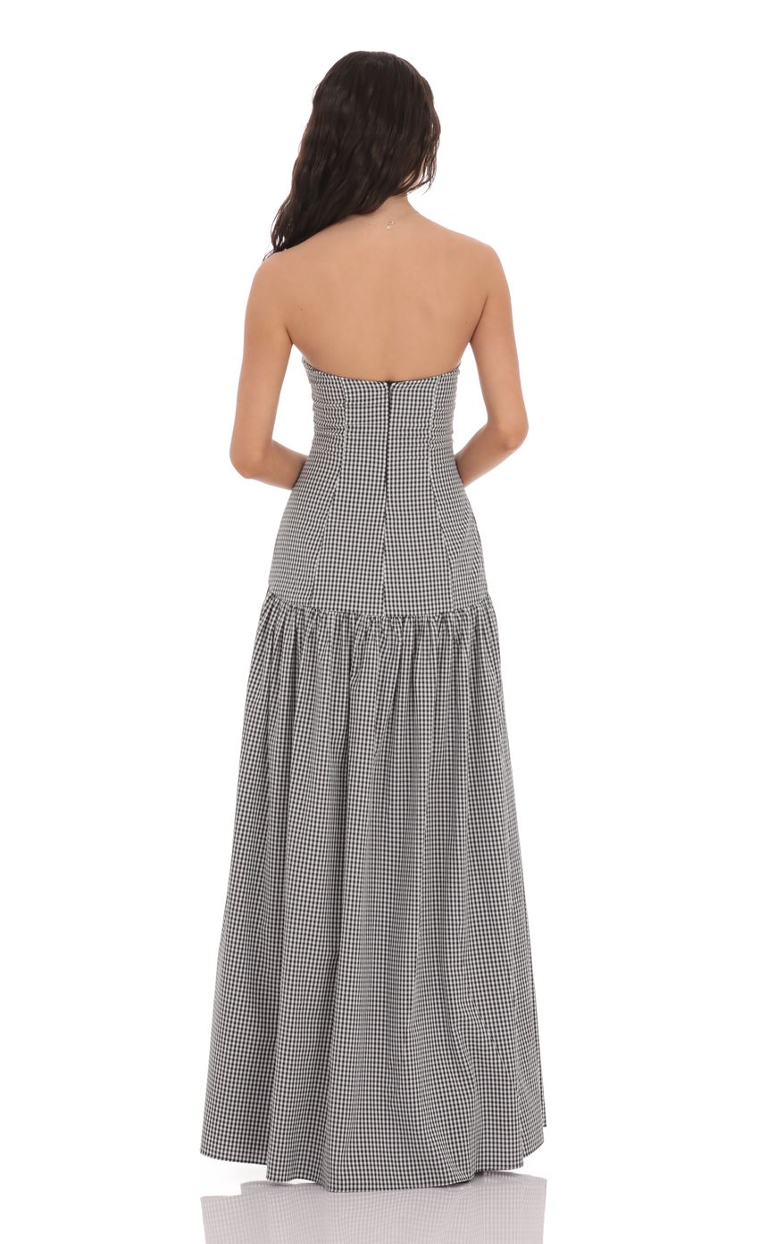 Blush Breeze Strapless Maxi Dress