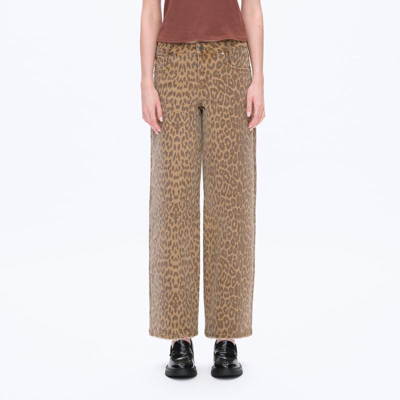Stretchy Wide-Leg Baggy Jeans for Women