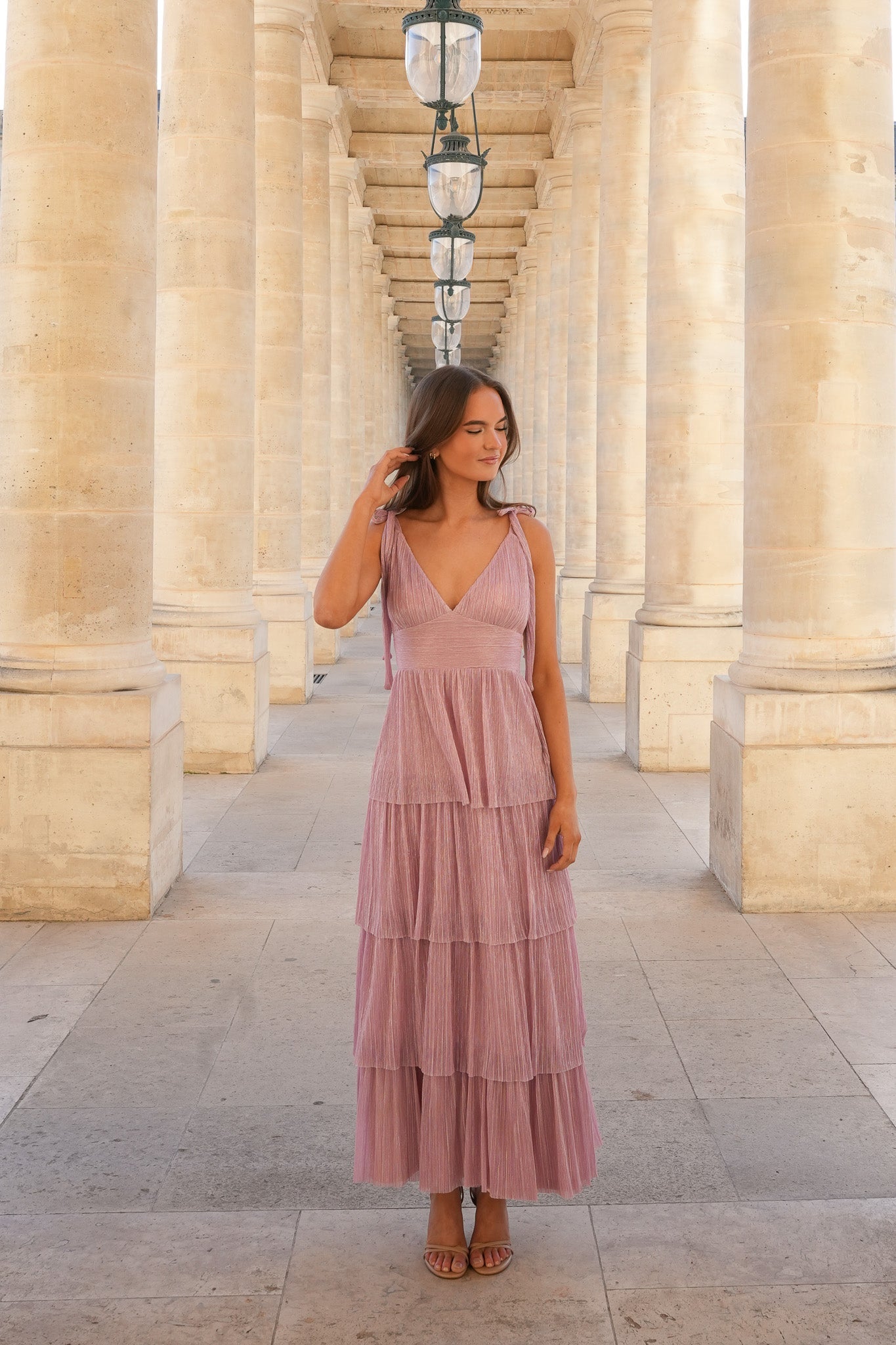 The Liora Dress in Soft Rose