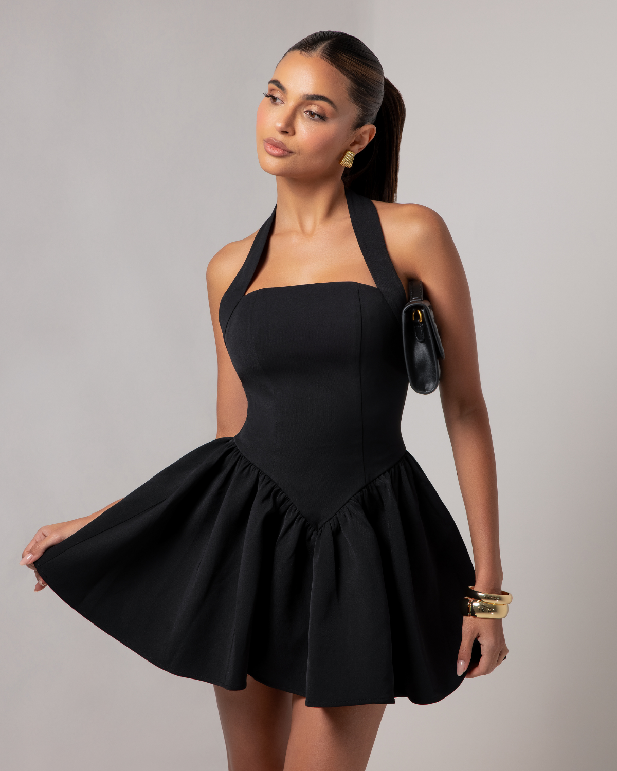 Celeste Halter Mini Dress