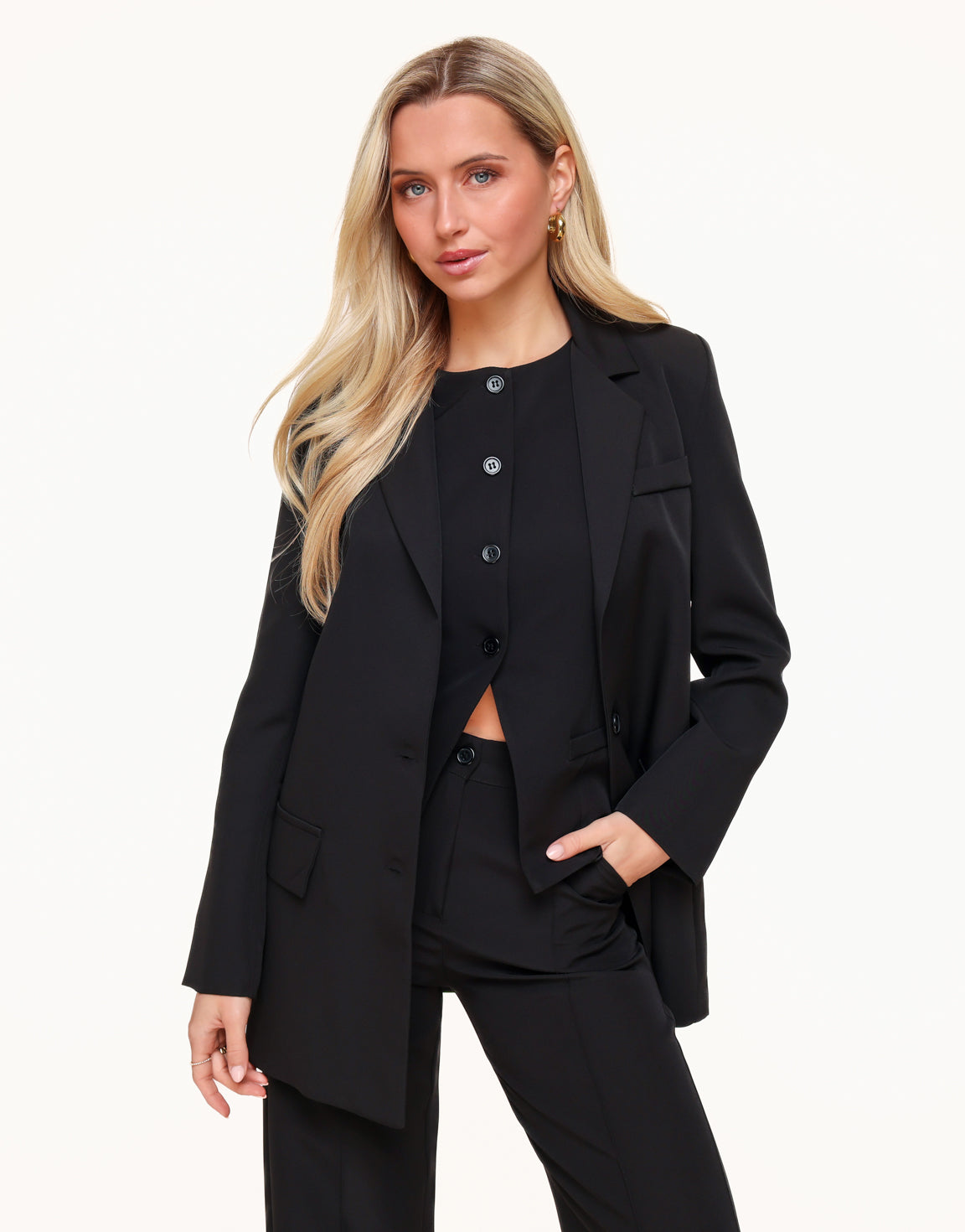 Black High Neck Gilet