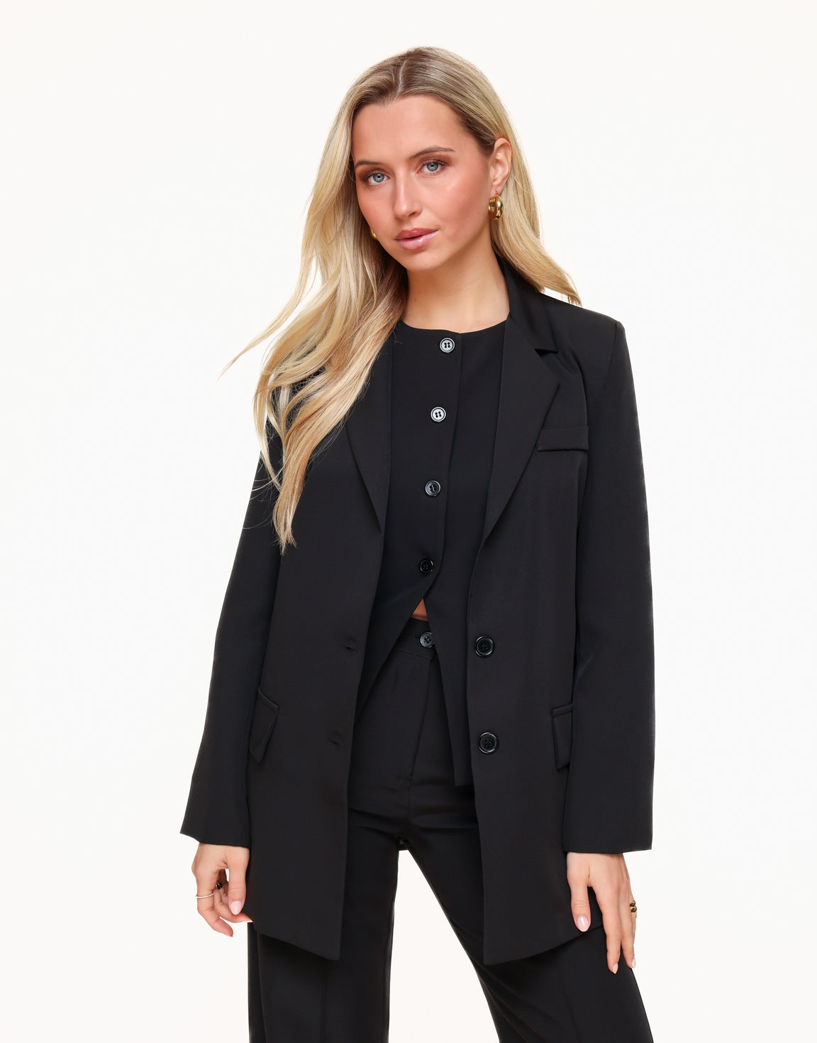 Black High Neck Gilet