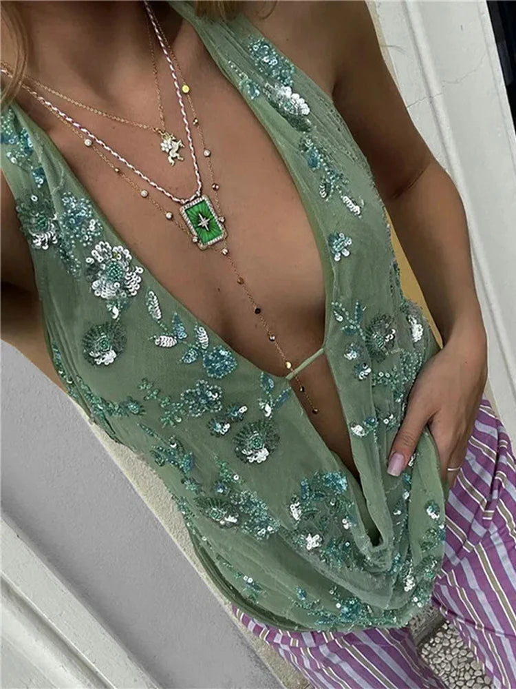 Glam Shine Halter Top