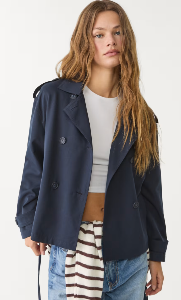Cropped Navy blazer