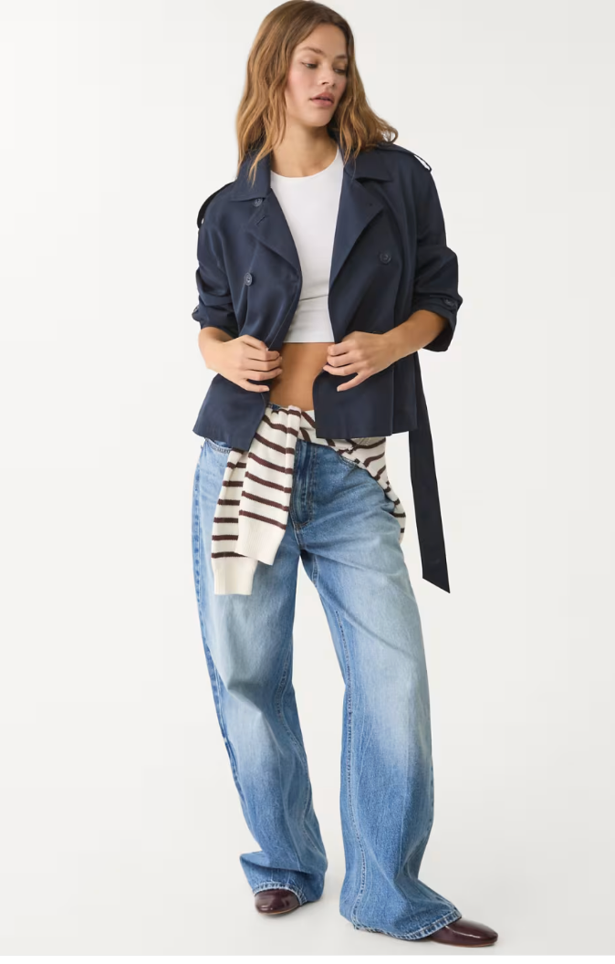 Cropped Navy blazer