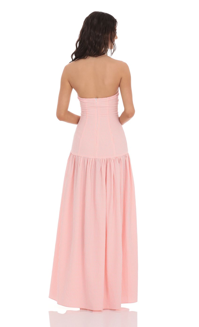 Blush Breeze Strapless Maxi Dress
