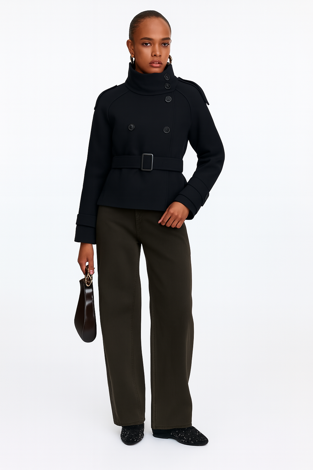 Maravine Cropped Trenchcoat