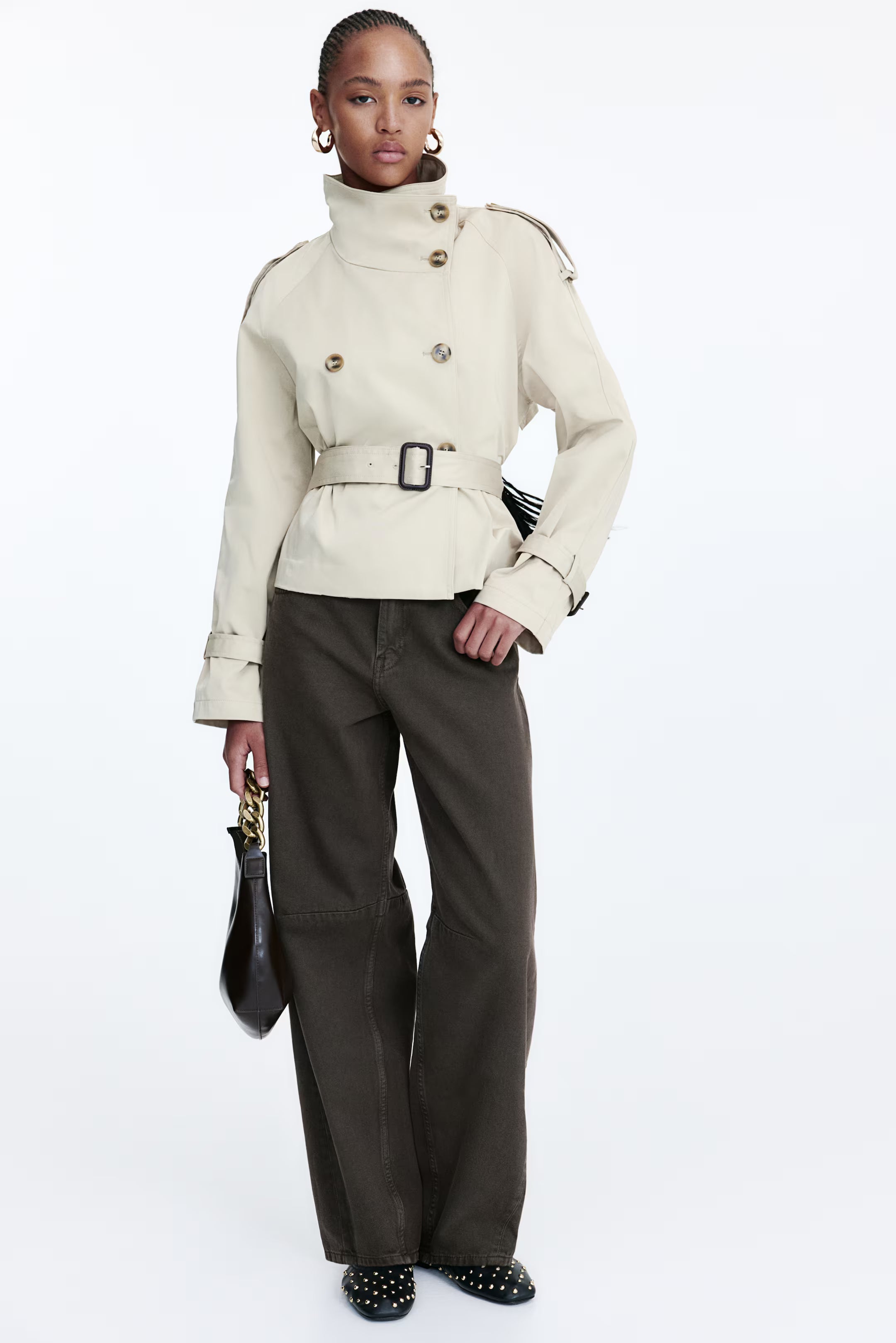 Maravine Cropped Trenchcoat