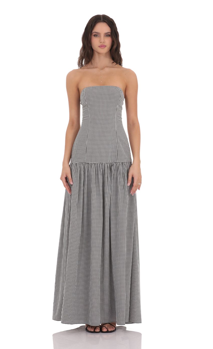 Blush Breeze Strapless Maxi Dress